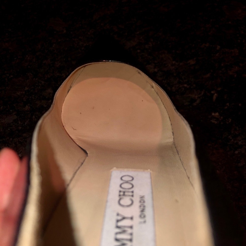 Jimmy Choo Navy Patent Heels - Picture 7 of 16
